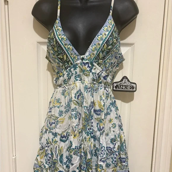 Beautiful Bohemian Floral Print Mini Sun Dress by Angie⭐️NWT⭐️🔥FINAL PRICE🔥 - Picture 3 of 9